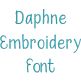 Daphne Embroidery Font | Machine Embroidery Designs by JuJu