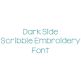 Dark Side Scribble Embroidery Font | Machine Embroidery Designs by JuJu