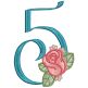 Delicate Rosebud Numbers | Machine Embroidery Designs by JuJu
