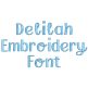Delilah Embroidery Font | Machine Embroidery Designs by JuJu