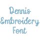 Dennis Embroidery Font | Machine Embroidery Designs by JuJu