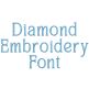 Diamond Embroidery Font | Machine Embroidery Designs by JuJu