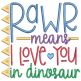 Dino Life Word Art Machine Embroidery Designs by JuJu