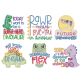 Dino Life Word Art Machine Embroidery Designs by JuJu
