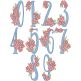 Dogwood Numbers | Machine Embroidery Designs by JuJu