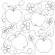 Apple And Apple Blossoms End-to-End Quilting Design | Machine Embroidery Designs by JuJu