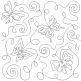 Butterflies And Curls End-to-End Quilting Design | Machine Embroidery Designs by JuJu