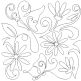 Butterflies and Flowers 2 End-to-End Quilting Design | Machine Embroidery Designs by JuJu