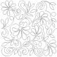 Feather Fan And Leaves End-to-End Quilting Design | Machine Embroidery Designs by JuJu	