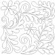 Feathers Swirls Flowers End-to-End Quilting Design | Machine Embroidery Designs by JuJu