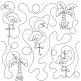Flamingos End-to-End Quilting | Machine Embroidery Designs by JuJu