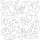 Flowers Feathers Swirls 3 End-to-End Quilting | Machine Embroidery Designs by JuJu