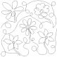 Flowers With Stems End-to-End Quilting Design | Machine Embroidery Designs by JuJu