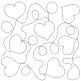 Hearts and Loops End-to-End Quilting Embroidery Design | Machine Embroidery Designs by JuJu