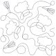 Kitchen 1 End-to-End Quilting | Machine Embroidery Designs by JuJu