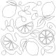 Lemon End-to-End Quilting Design | Machine Embroidery Designs by JuJu