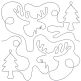 Moose and Trees End-to-End Quilting | Machine Embroidery Designs by JuJu