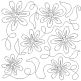 Oopsie Daisy End-to-End Quilting Design | Machine Embroidery Designs by JuJu