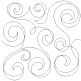 Overlapping Swirls End-to-End Quilting Design | Machine Embroidery Designs by JuJu