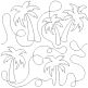 Palm Trees End-to-End Quilting Design | Machine Embroidery Designs by JuJu