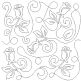 Rosebuds Leaves Swirls End-to-End Quilting Design | Machine Embroidery Designs by JuJu
