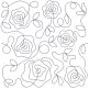 Roses and Leaves End-to-End Quilting | Machine Embroidery Designs by JuJu