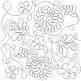 Serpentine Feathers End-to-End Quilting Design | Machine Embroidery Designs by JuJu