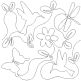 Simple Hummingbird Butterfly Dragonfly End-to-End Quilting | Machine Embroidery Designs by JuJu