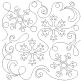 Snowflake Flurry End-to-End Quilting Design | Machine Embroidery Designs by JuJu