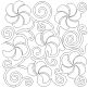 Spiral Flowers And Curves End-to-End Quilting Design | Machine Embroidery Designs by JuJu
