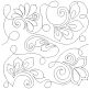Swirly Fans 1 End-to-End Quilting Design | Machine Embroidery Designs by JuJu