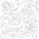 Swirly Fans 2 End-to-End Quilting Design | Machine Embroidery Designs by JuJu