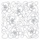 Teddy Bear End-to-End Quilting Embroidery Design | Machine Embroidery Designs by JuJu