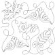 Vegas Feathers End-to-End Quilting Design | Machine Embroidery Designs by JuJu
