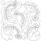 Wildflower Chain End-to-End Quilting Design | Machine Embroidery Designs by JuJu