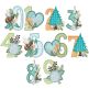 Earth Love Numbers | Machine Embroidery Designs by JuJu
