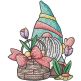Easter Gnome Basket | Machine Embroidery Designs by JuJu