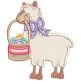 Easter Llamas Applique Machine Embroidery Designs by JuJu 