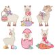Easter Llamas Applique Machine Embroidery Designs by JuJu 
