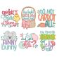 Easter Word Art 6 Machine Embroidery Designs by JuJu
