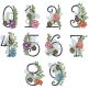 Elegant Bee Numbers | Machine Embroidery Designs by JuJu