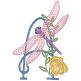 Elegant Dragonfly Alphabet | Machine Embroidery Designs by JuJu