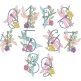 Elegant Dragonfly Numbers | Machine Embroidery Designs by JuJu