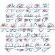 Elegant Floral Split Alphabet | Machine Embroidery Designs by JuJu