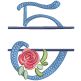 Elegant Floral Split Numbers | Machine Embroidery Designs by JuJu
