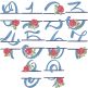 Elegant Floral Split Numbers | Machine Embroidery Designs by JuJu