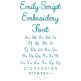 Emily Script Font Machine Embroidery Designs by JuJu