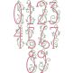 Esmerelda Numbers | Machine Embroidery Designs by JuJu