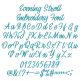 Evening Stroll Font Digital Embroidery Machine Designs by JuJu