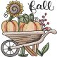 Fall Wheelbarrow Sketch | Machine Embroidery Designs by JuJu	